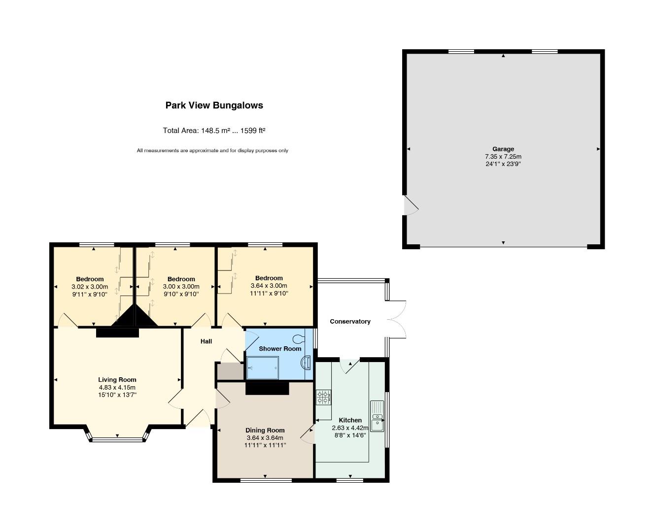 Floorplan for Park View Bungalows, Penmaen, Blackwood